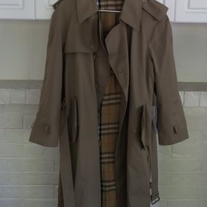 Vintage 1970's Tan Beige Layered Thick Trench Coat